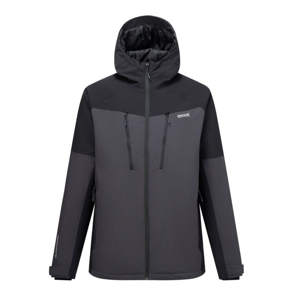 Regatta Mens Highton Two Tone Waterproof Stretch Insulated Jacket / Ash/Black
